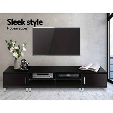Artiss TV Cabinet Entertainment Unit 190cm Black Danson